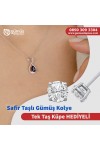 Safir Taşlı Sonsuzluk Kolye Küpe Hediye - GDK040